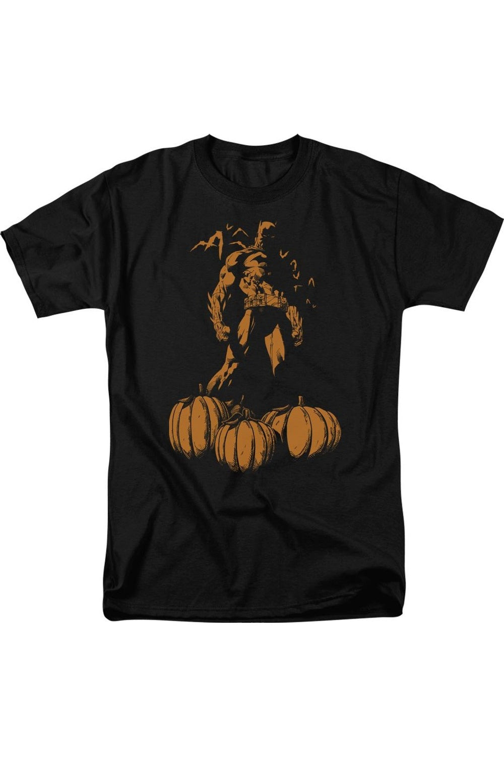 

Футболка с коротким рукавом для взрослых «Бэтмен: Летучая мышь среди тыкв» Gildan, черный