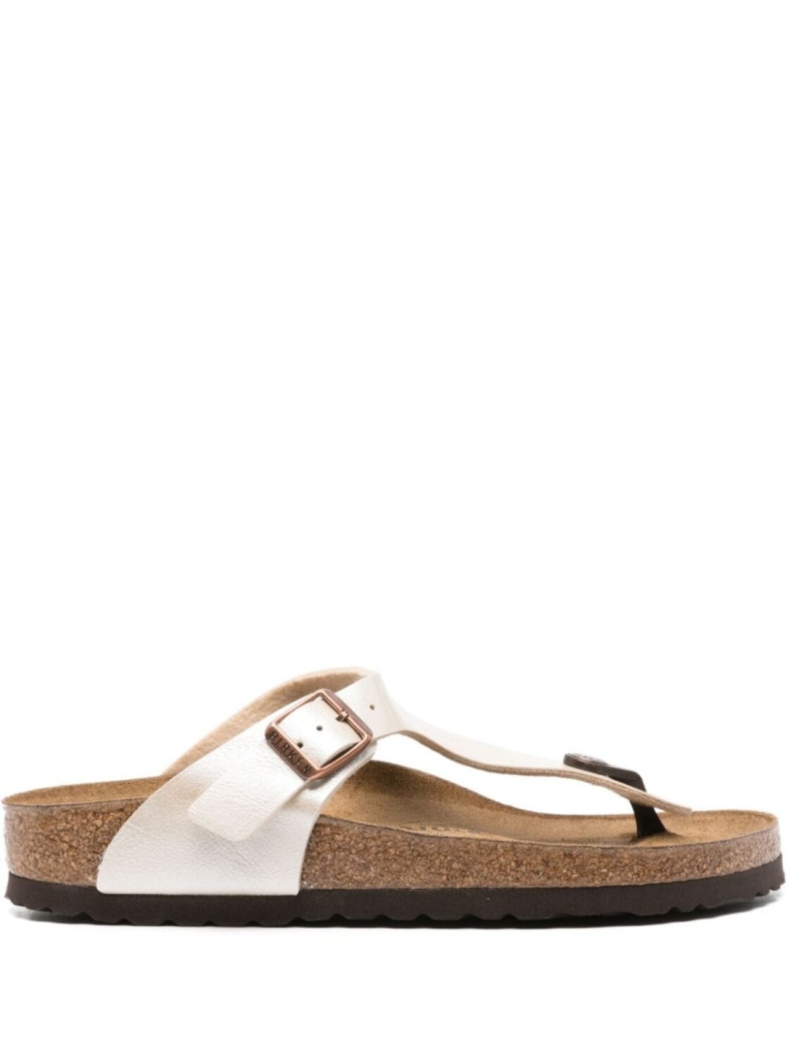 Шлепанцы из кожи Birkenstock Gizeh, серый