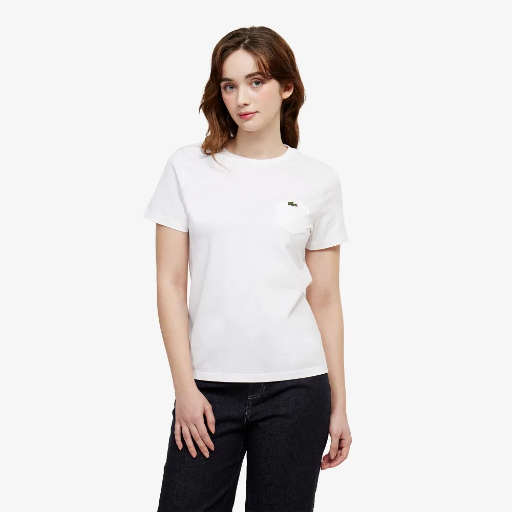 Футболка Lacoste Базовая с карманом, белая