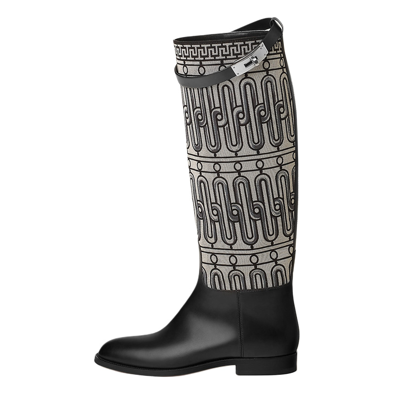 Сапоги женские черные HERMES, Black