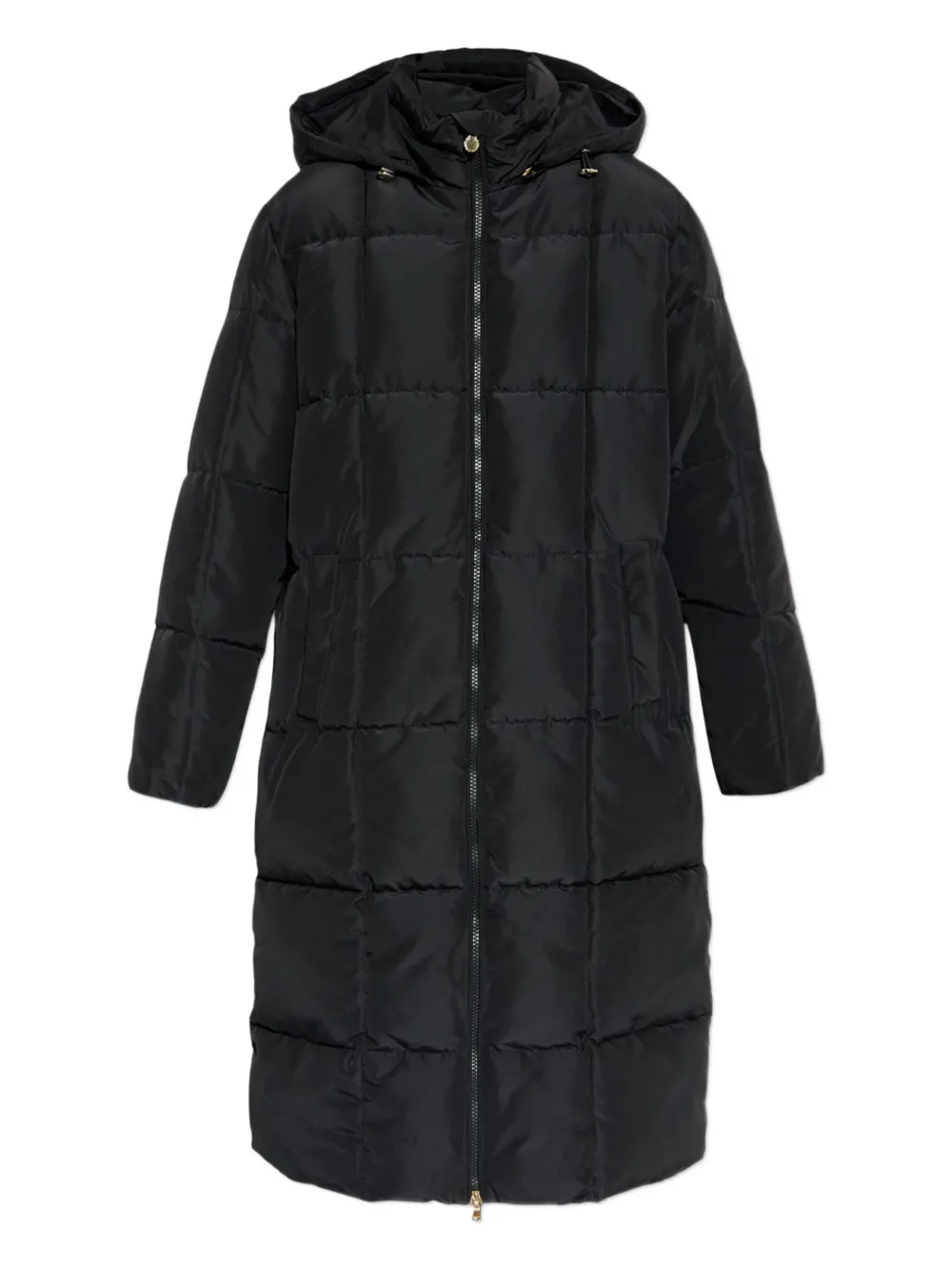

Стеганое пальто с капюшоном Ea7 Emporio Armani, черный