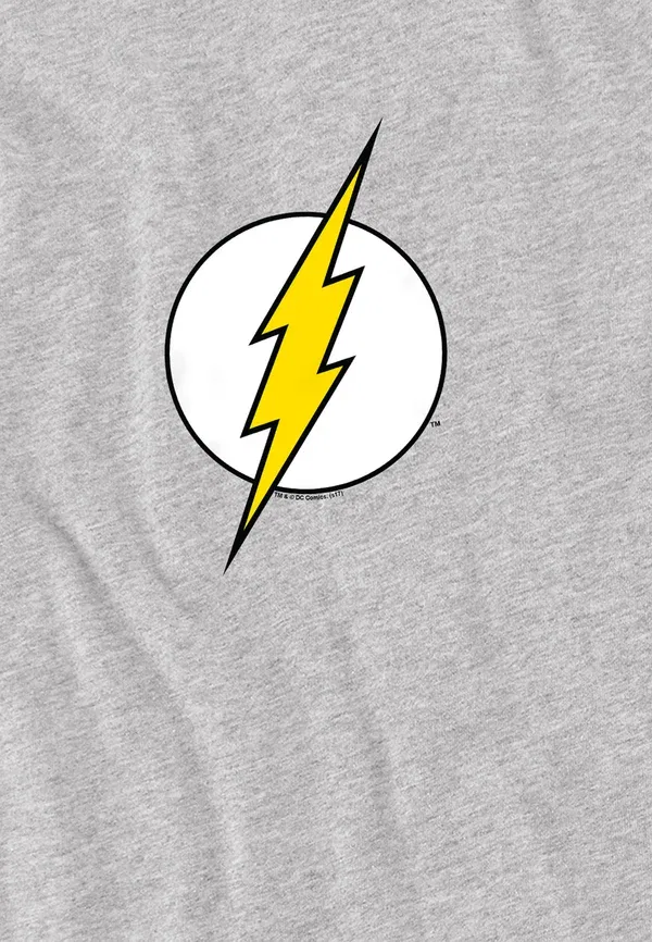 Футболка Dc flash flash logo print t-shirt Cotton Soul, крапчатый светло-серый — фото 3