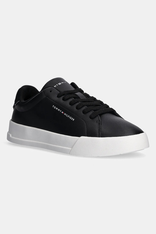 

Кожаные кроссовки TH Court Lth Detail Ess Tommy Hilfiger, черный