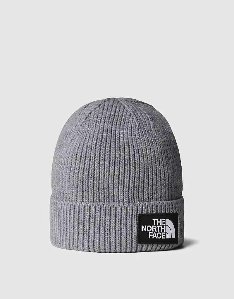 

Шапка-бини с манжетами и логотипом TNF от The North Face, средне-серый меланжевый