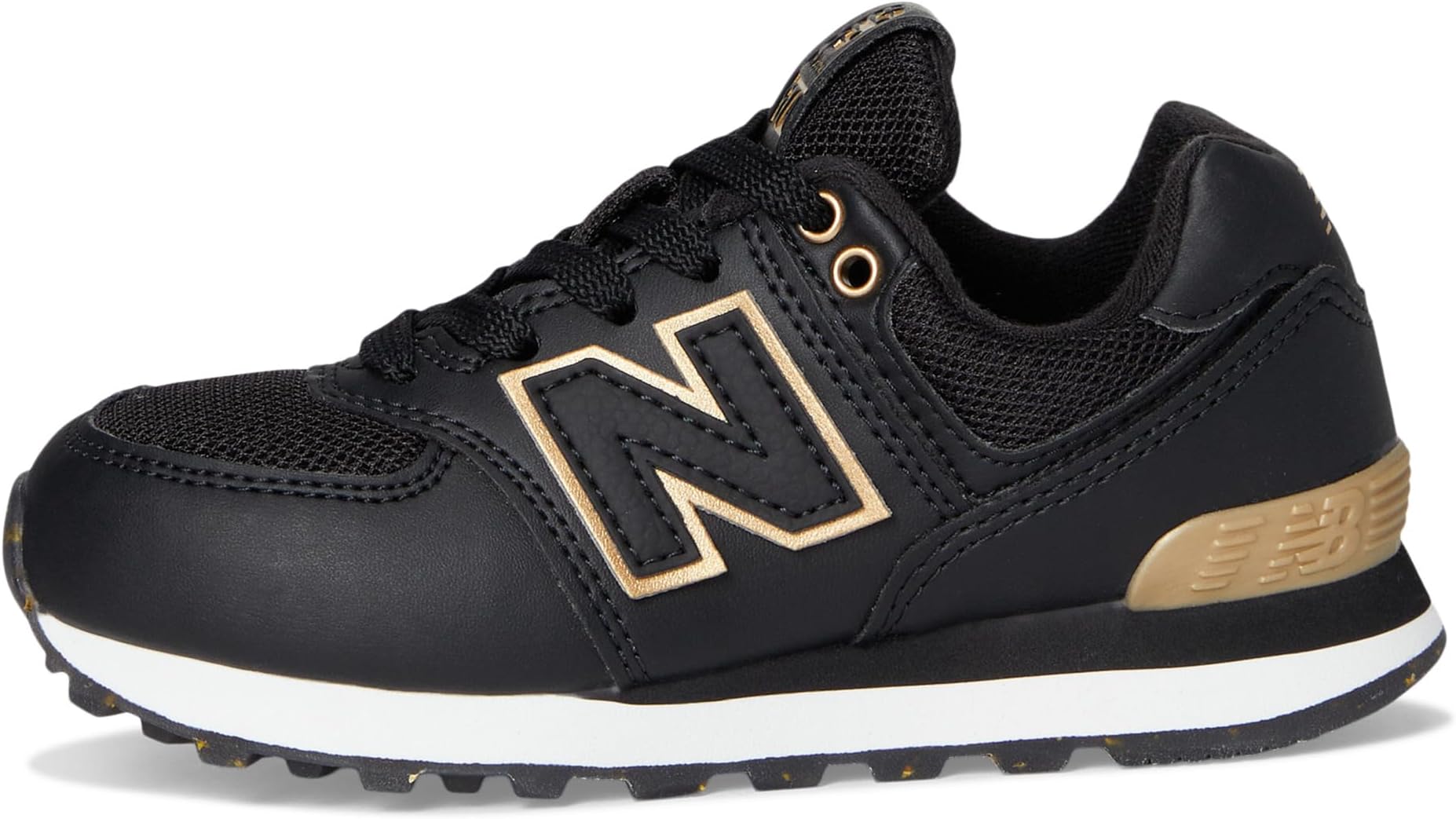 Кроссовки New Balance Kids 574, цвет Black/Gold — фото 4