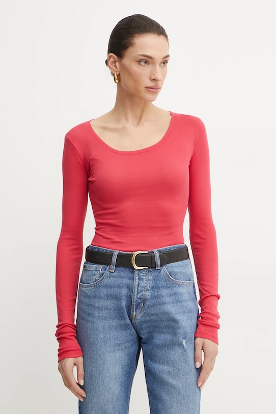 

Хлопковая водолазка Boss Orange, розовый