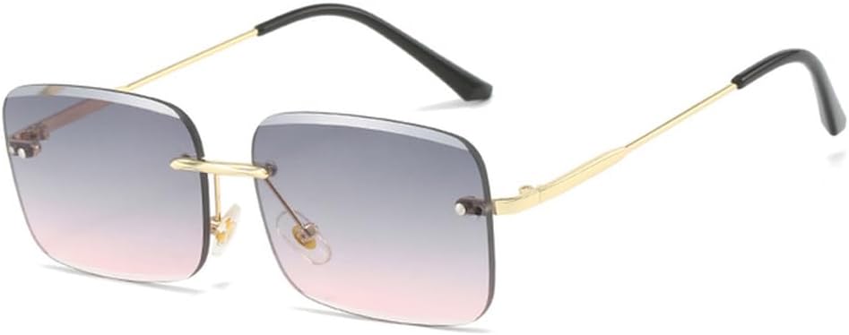 

Ретро-солнцезащитные очки без оправы для женщин, солнцезащитные очки с градиентным переходом цвета, модные солнцезащитные очки с металлическими линзами TVTBBVV, Tf2621-c5