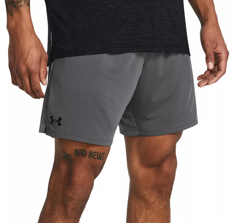 

Мужские шорты Under Armour Tech Vent 7 дюймов, цвет Castlerock/Black