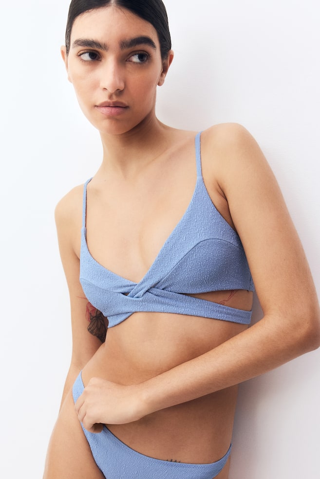 

Мягкий треугольный верх бикини H&M, синий