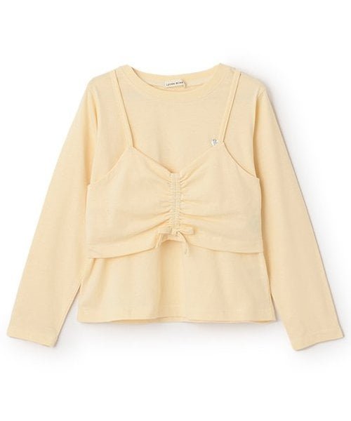 Комплект из мини-майки и простой футболки из мягкого хлопка Lycee mine, Light Pink — фото 3