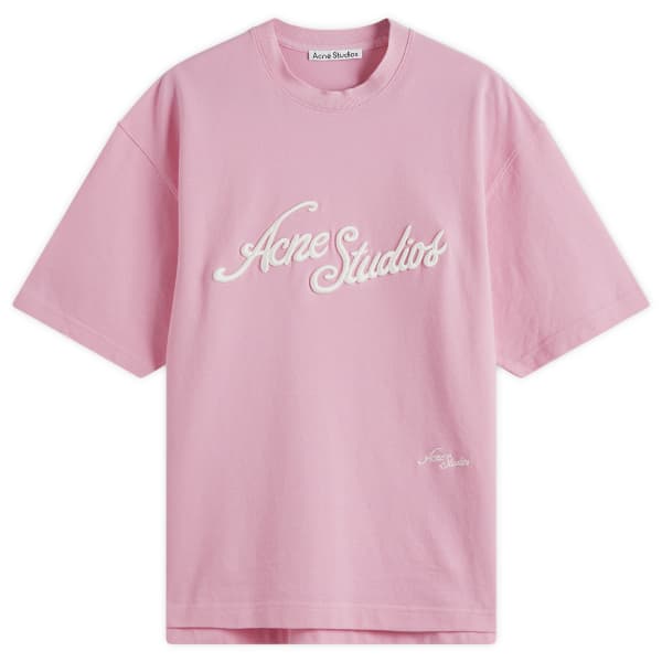 

Футболка с логотипом туриста Acne Studios, розовый