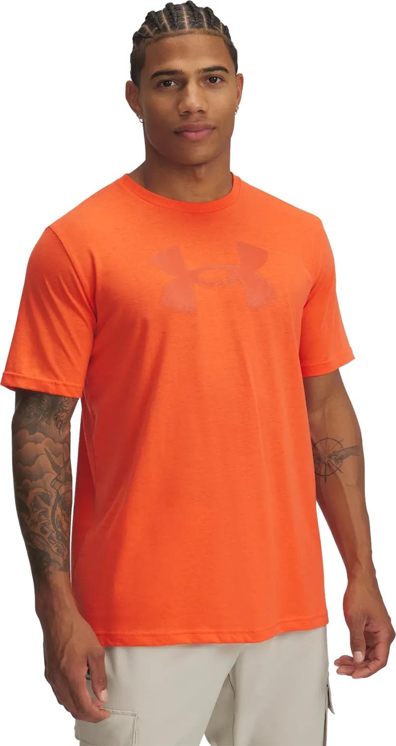 

Мужская футболка с большим светоотражающим логотипом Under Armour, Fire/Rich Orange