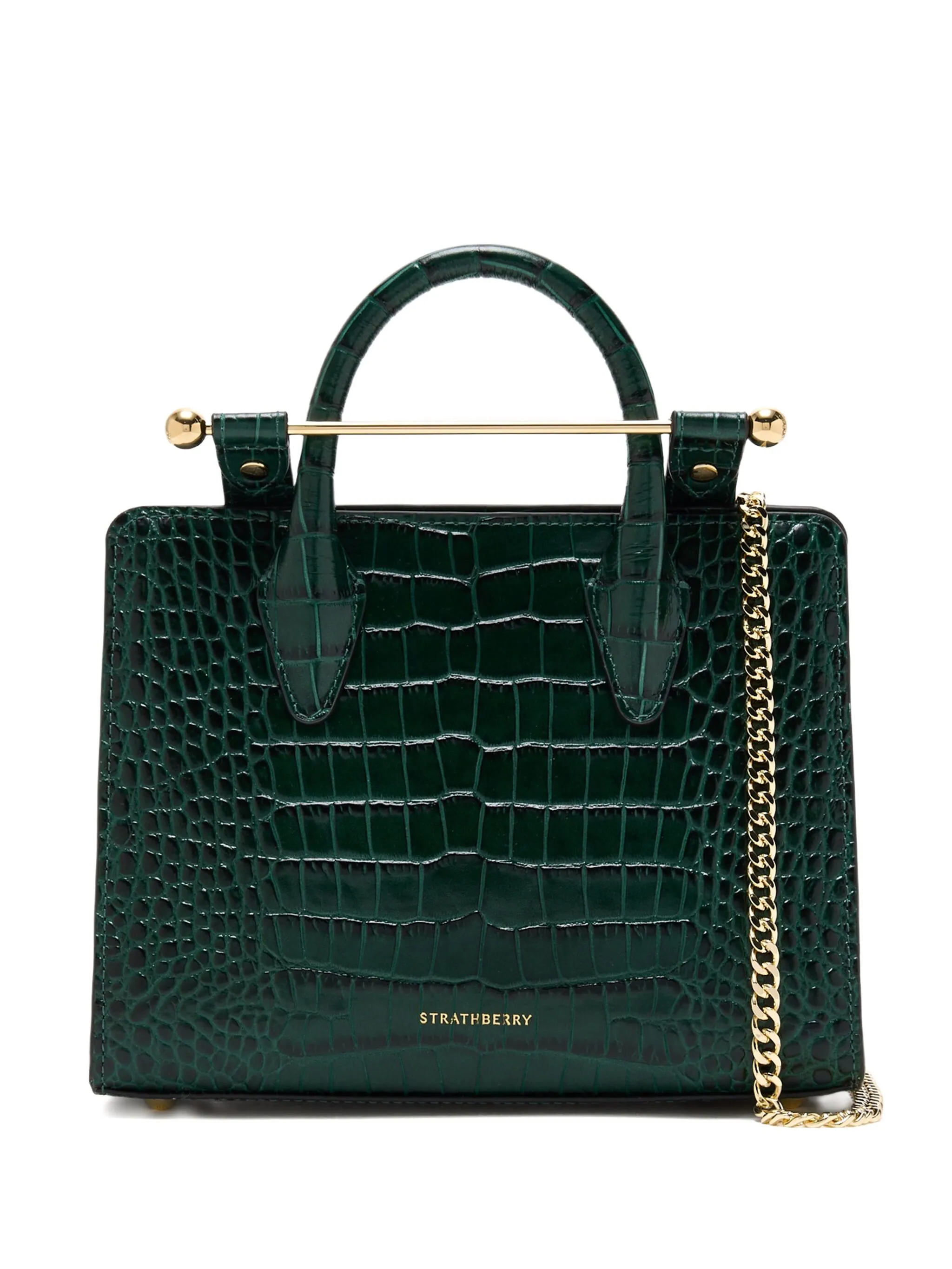 

Маленькая сумка с тиснением под крокодила Strathberry, зеленый