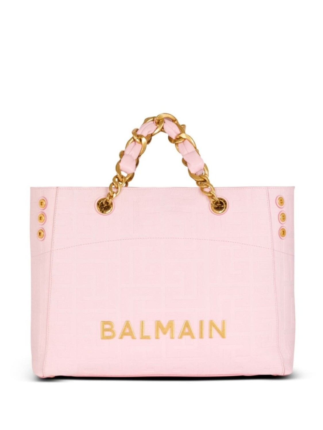 

Balmain 1945 Мягкая кожаная сумка-тоут, розовый