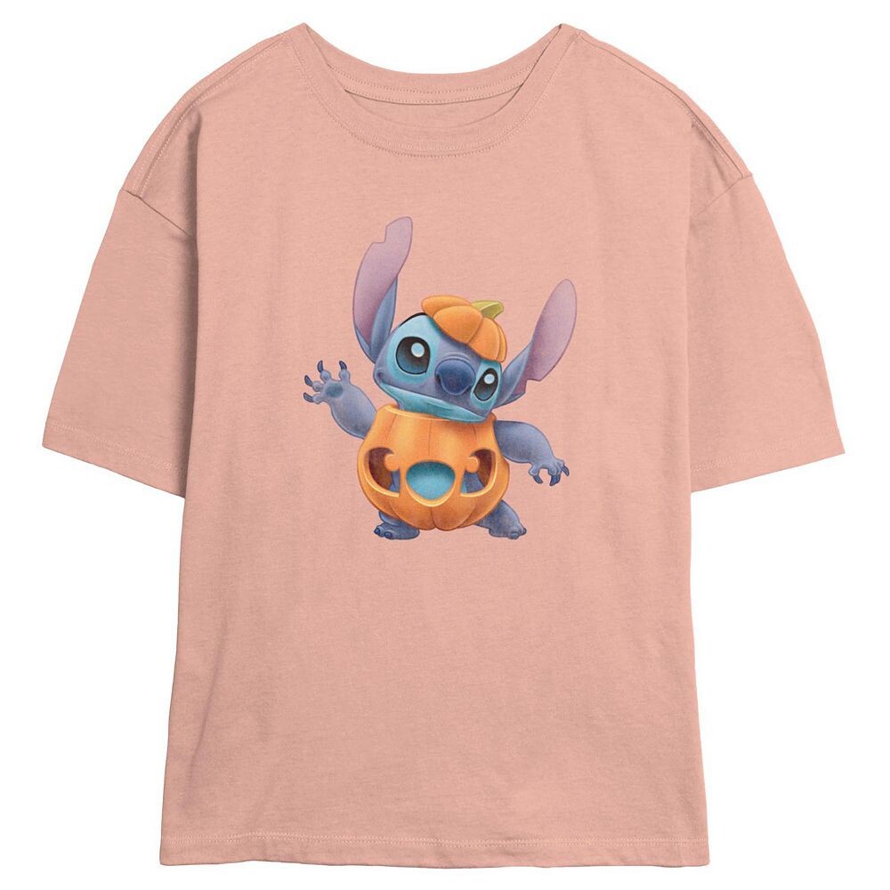 

Детская футболка с изображением скиммера Disney's Lilo & Stitch Pumpkin Stitch, цвет Peach