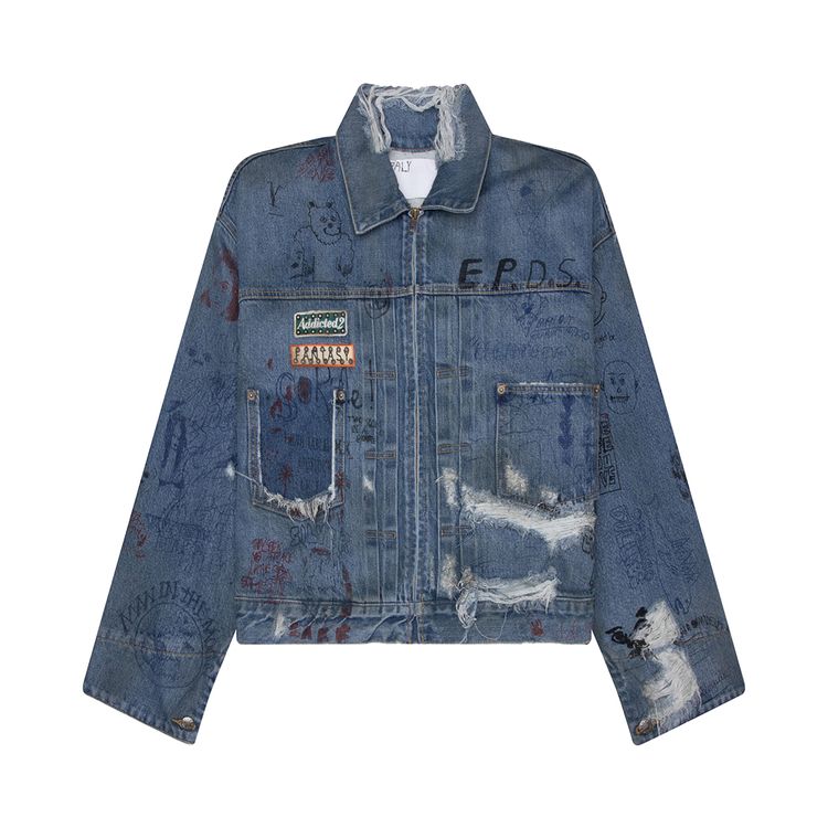 

Куртка Paly Hollywood Ur Fantasy Denim Jacket 'Mid Wash Indigo', синий