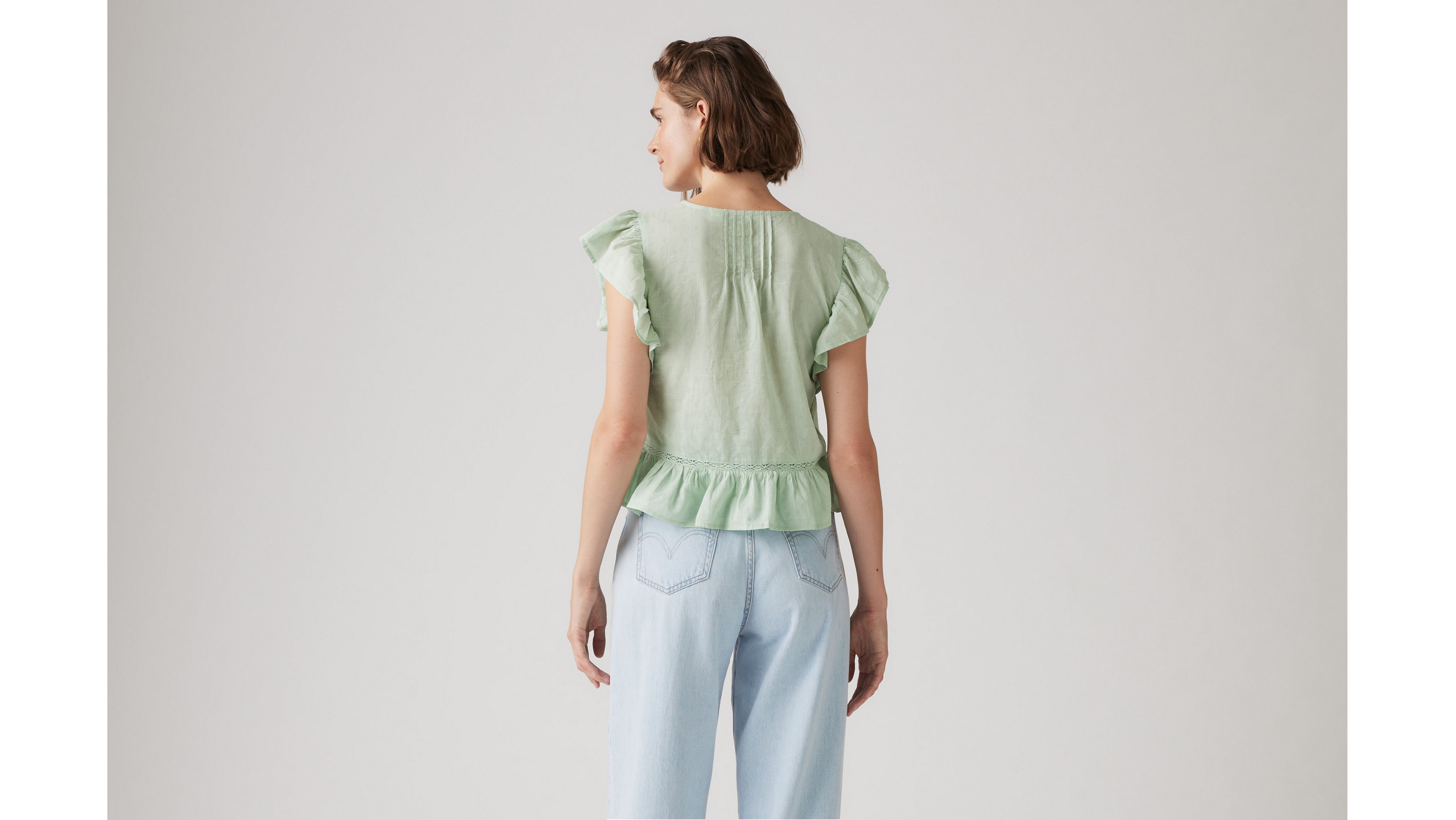 

Блузка с коротким рукавом Aniston Levi's, цвет Silt Green - Green