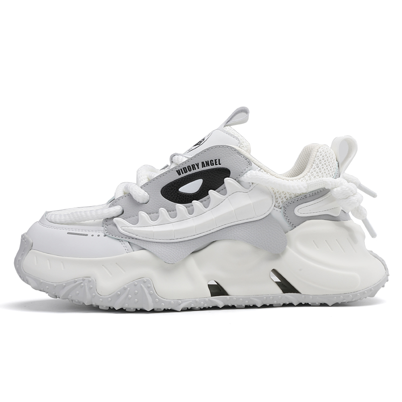 

VIDORY ANGEL Кроссовки Shark One Cushioning Abrasion Resistant Slip Resistant Low top Chunky мужские White Gray