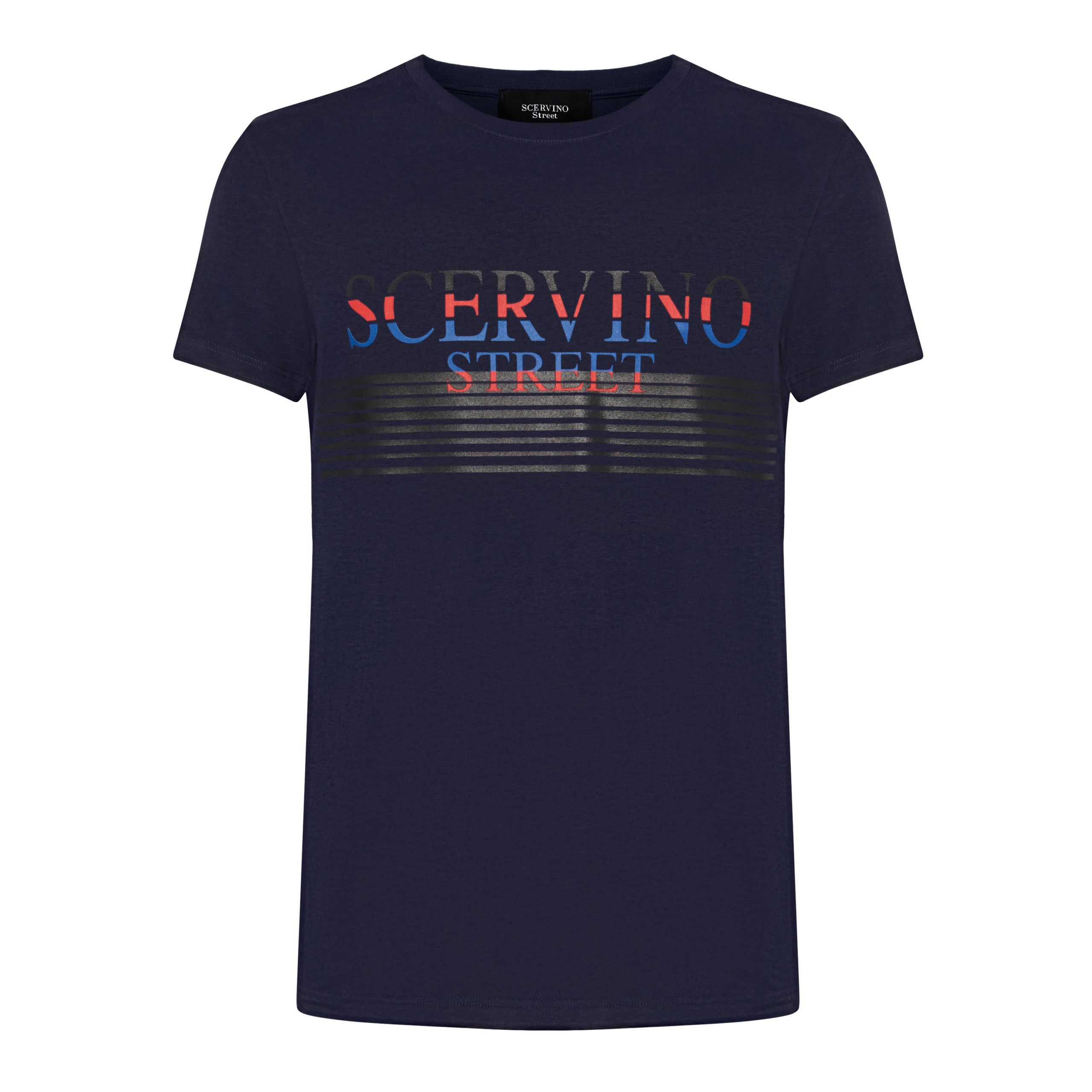 

Синяя хлопковая мужская футболка Ermanno Scervino