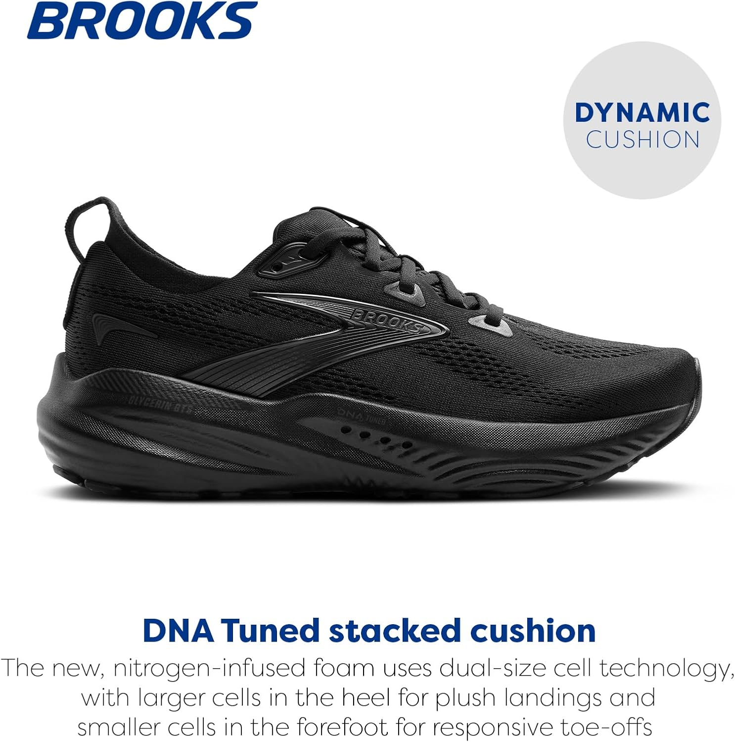 Мужские беговые кроссовки Brooks Glycerin GTS 22 с поддержкой, черный — фото 2