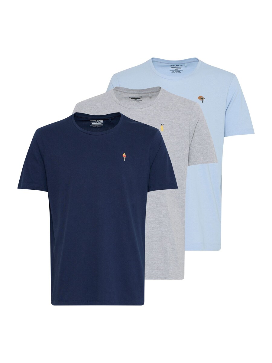 

Рубашка BLEND, цвет marine blue/Light blue/mottled grey