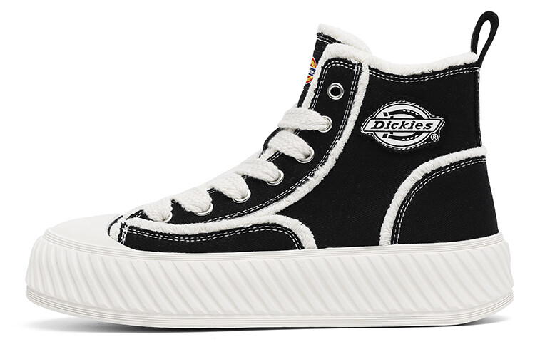 

Туфли женские парусиновые высокие черные/бежевые Dickies