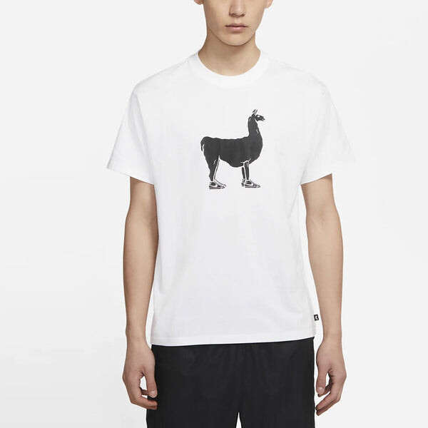 Футболка sb printing skateboard loose knit short sleeve white Nike, белый — фото 4