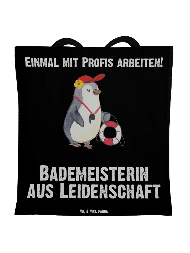 

Сумка для переноски Mr & Mrs Panda Bademeisterin Leidenschaft, черный