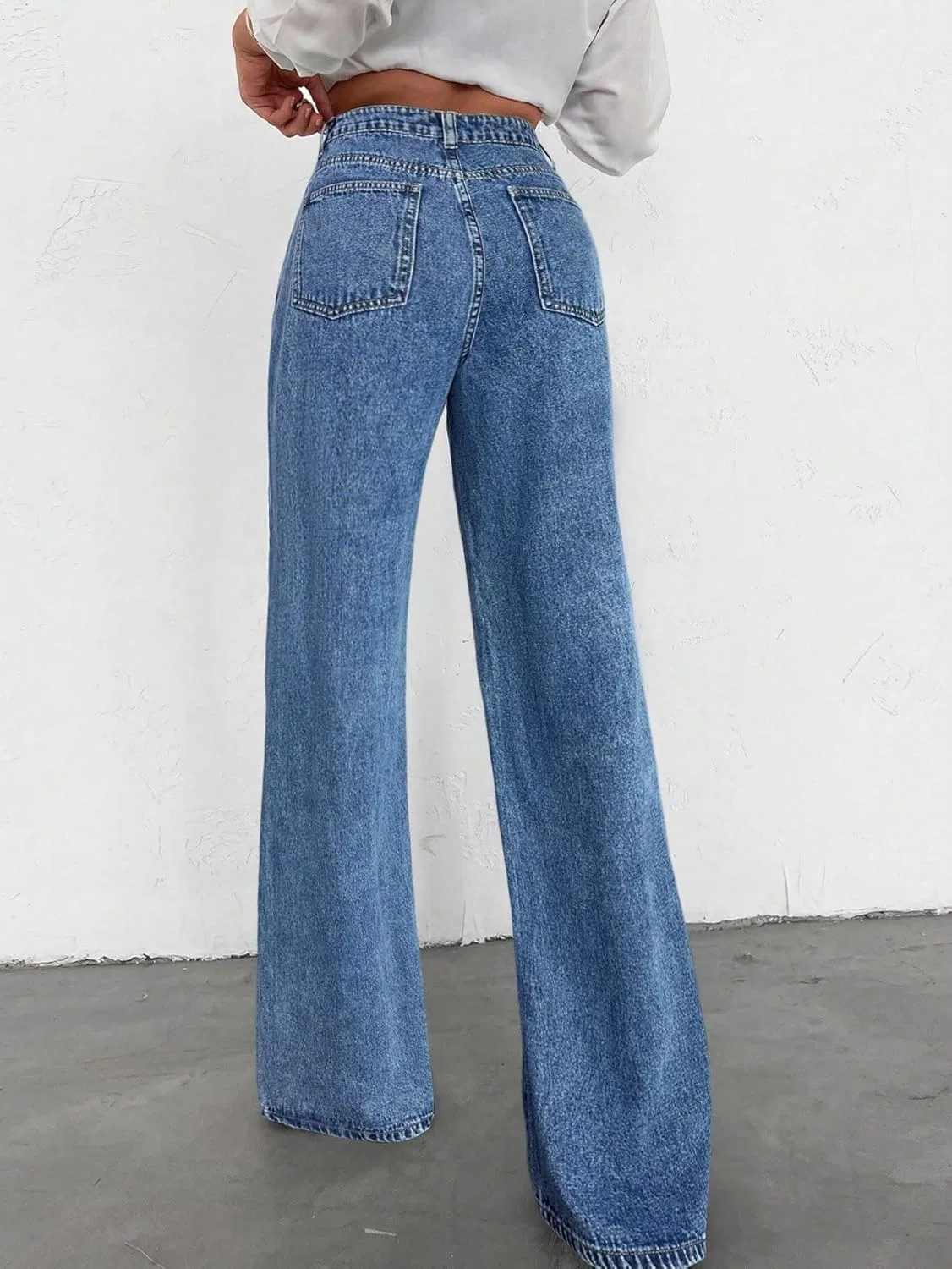 Джинсы, высокая талия, Baggy Jeans, Medium Wash — фото 2