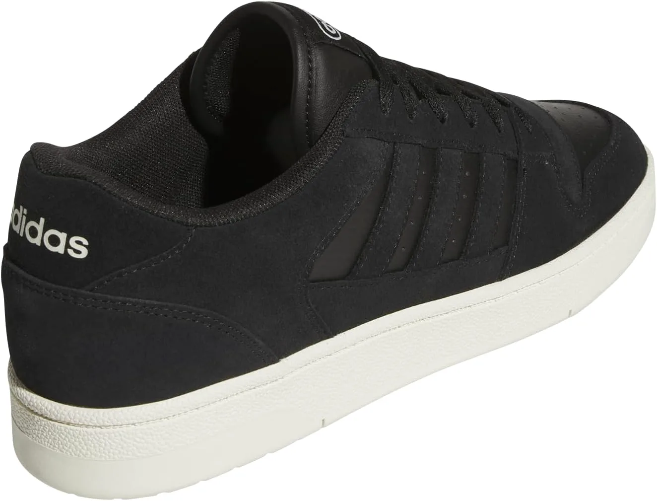 Мужские кроссовки Adidas Break Start Premium Low на шнуровке, повседневные - черные, черный/слоновая кость — фото 3