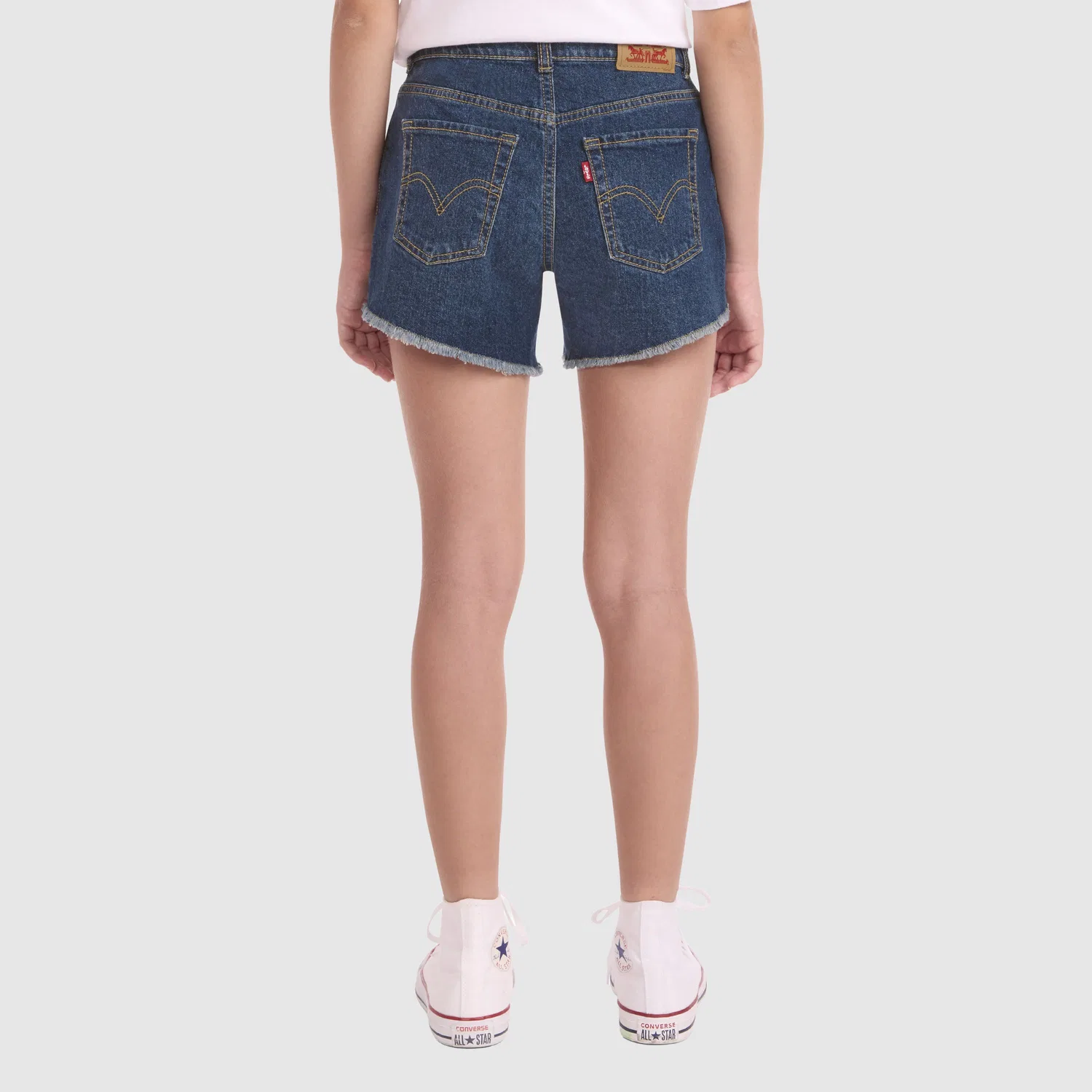 Джинсовые шорты A-Line для девочек 7-16 лет Levi's, Medium Wash — фото 3