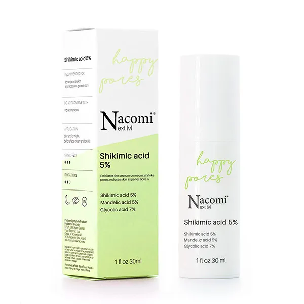 

Сыворотка для лица против прыщей Sérum Happy Pores Shimic Acid 5% Nacomi, 30 ml
