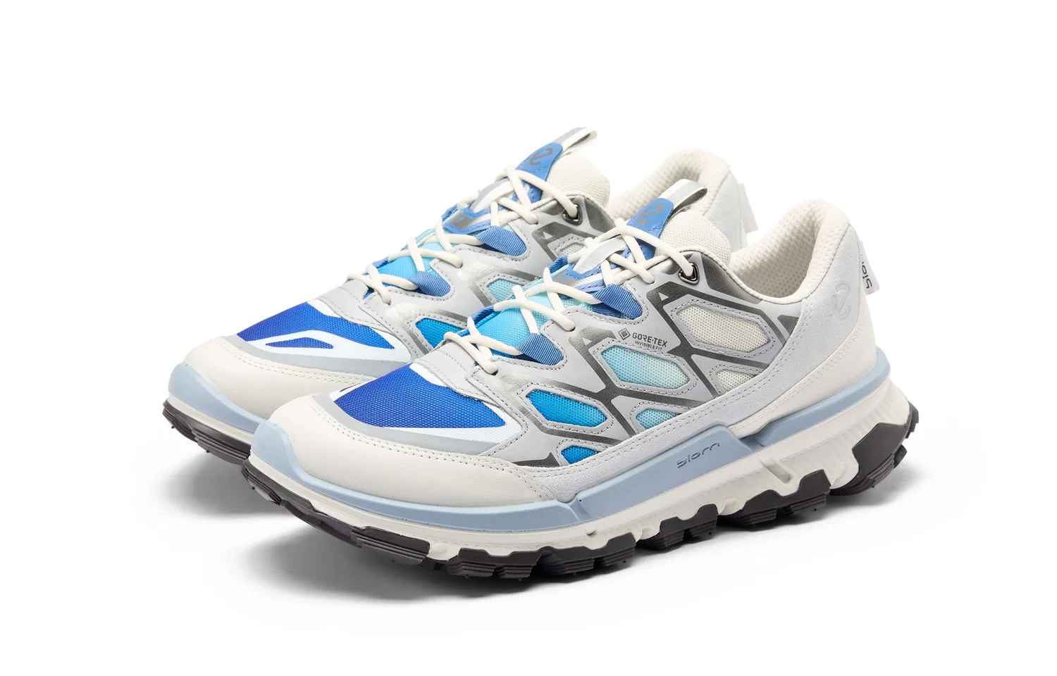 Кроссовки кожаные Ecco BIOM 2.2 TRL бело-серые — фото 4