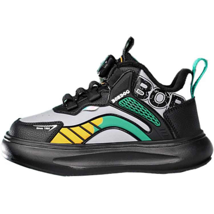 

Низкие кроссовки для детей с амортизацией от ударов BOBDOG, черный/серый