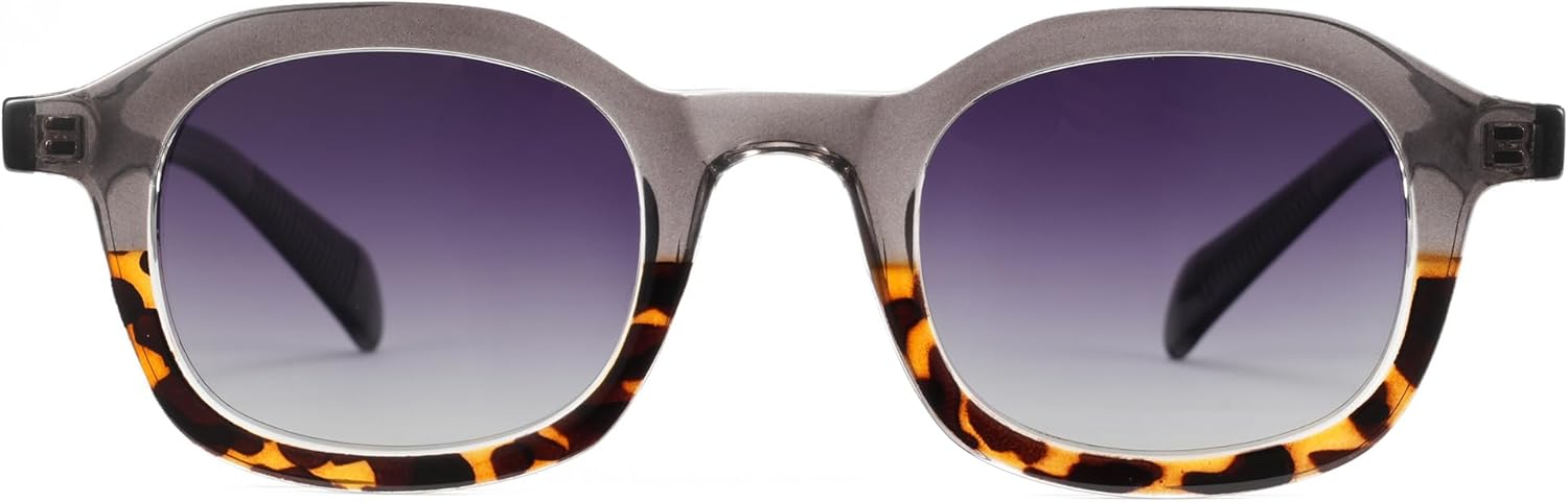 

Солнцезащитные очки Cyxus для женщин и мужчин, поляризованные, круглые, в стиле ретро, ​​винтаж, стильные, с защитой UV400, TR P1559, Frame:grey Mix Leopard Lens:black-grey