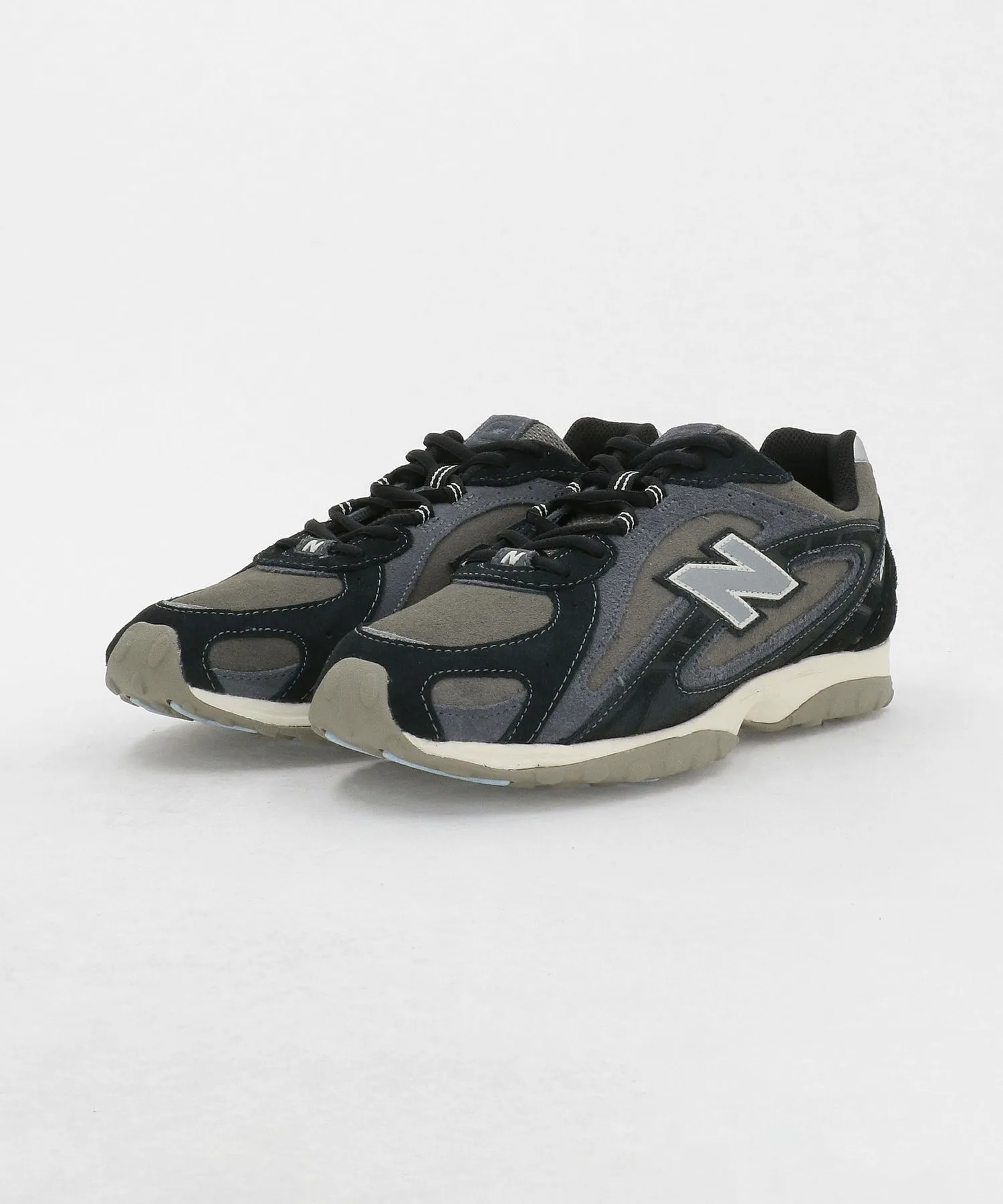 Мужские кроссовки New Balance U204, кожаные, чёрные — фото 2