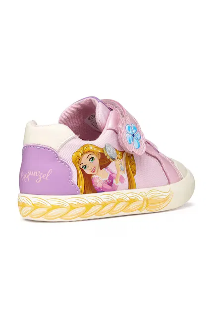 Кеды детские низкие Geox GISLI x Disney Princess, розовый — фото 3