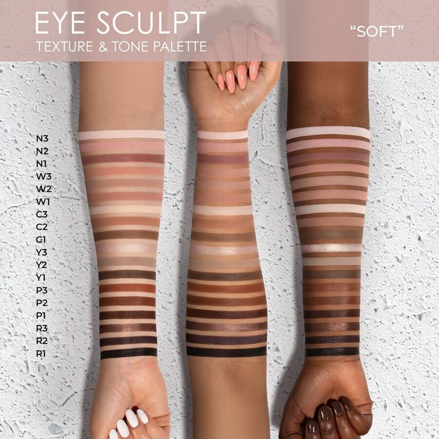 Палитра теней для век Eye Sculpt Texture & Tone NATASHA DENONA, Soft — фото 2