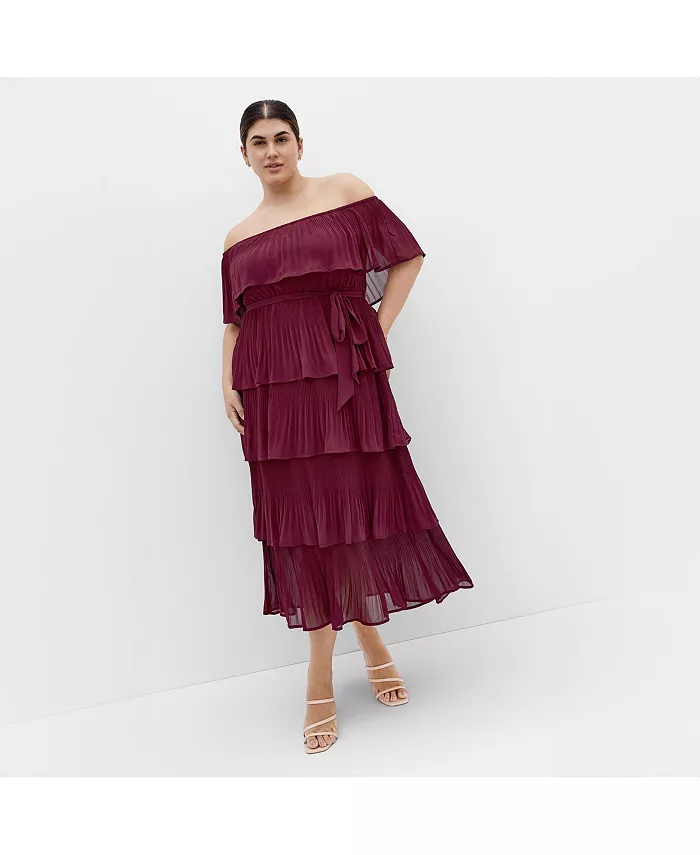 

Платье Night Garden plus size CITY CHIC, красный