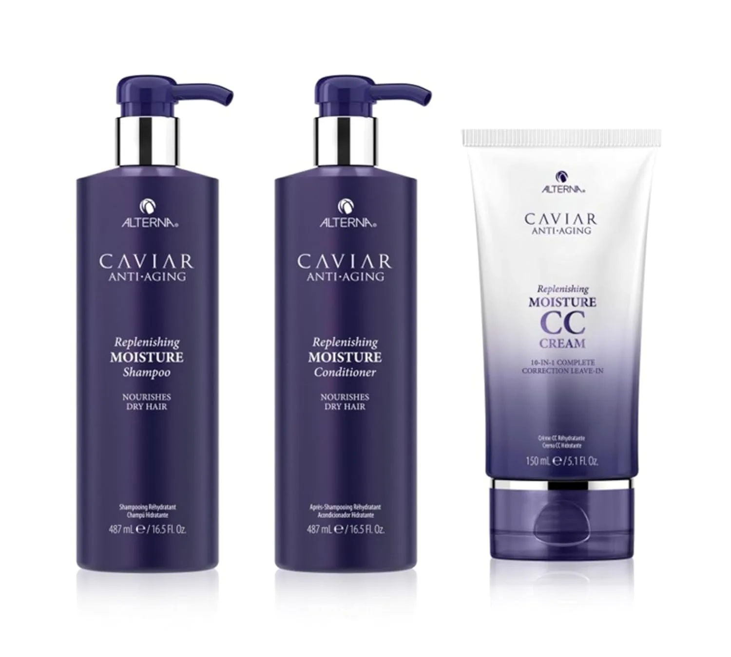 Увлажняющий шампунь Alterna CAVIAR Anti-Aging Replenishing Moisture | Для сухих и ломких волос | Защищает, восстанавливает и увлажняет | Без сульфатов