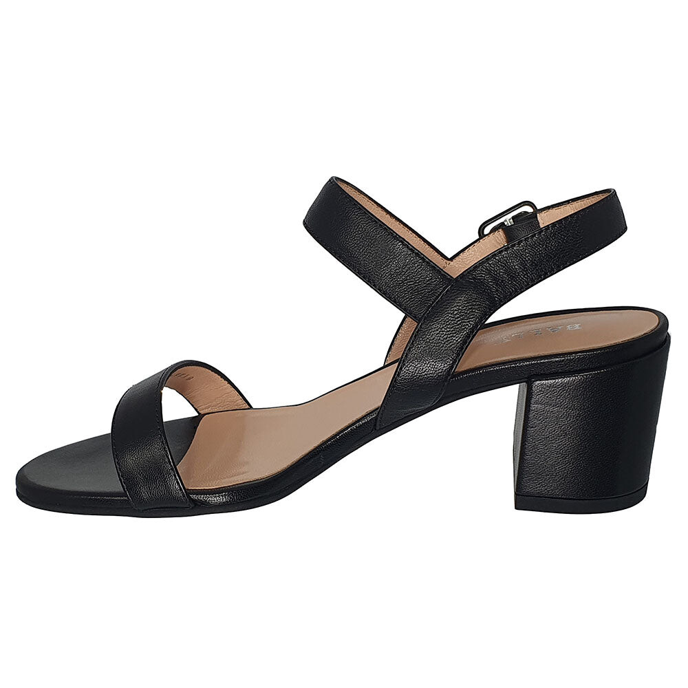 Женские черные кожаные босоножки на каблуке Bally Carlas 6234126, черный — фото 2
