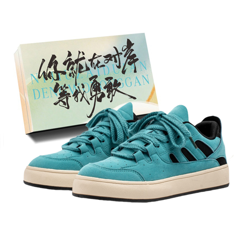 

JimiXiong Низкие скейтерские кроссовки мужские синие с коробкой, цвет Blue+Box