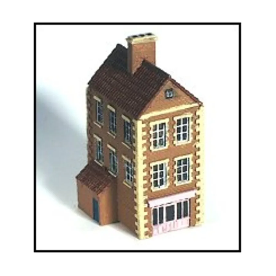 

Таунхаус с двумя заливами и остроконечной крышей, Terrain Maker Pewter Buildings & Books