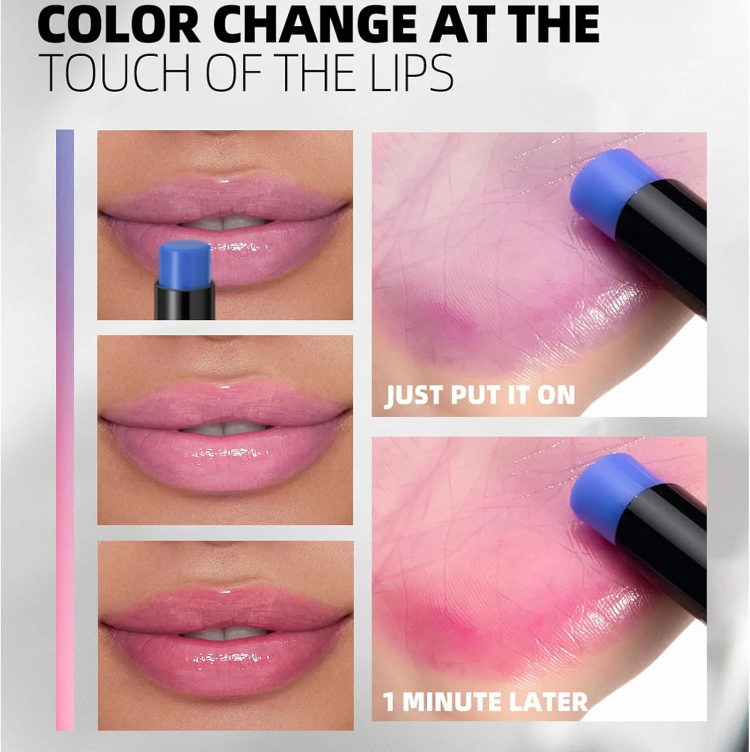 Набор из 2 цветоменяющихся увлажняющих бальзамов для губ PH Lipstick, 3.3 г, Generic — фото 4