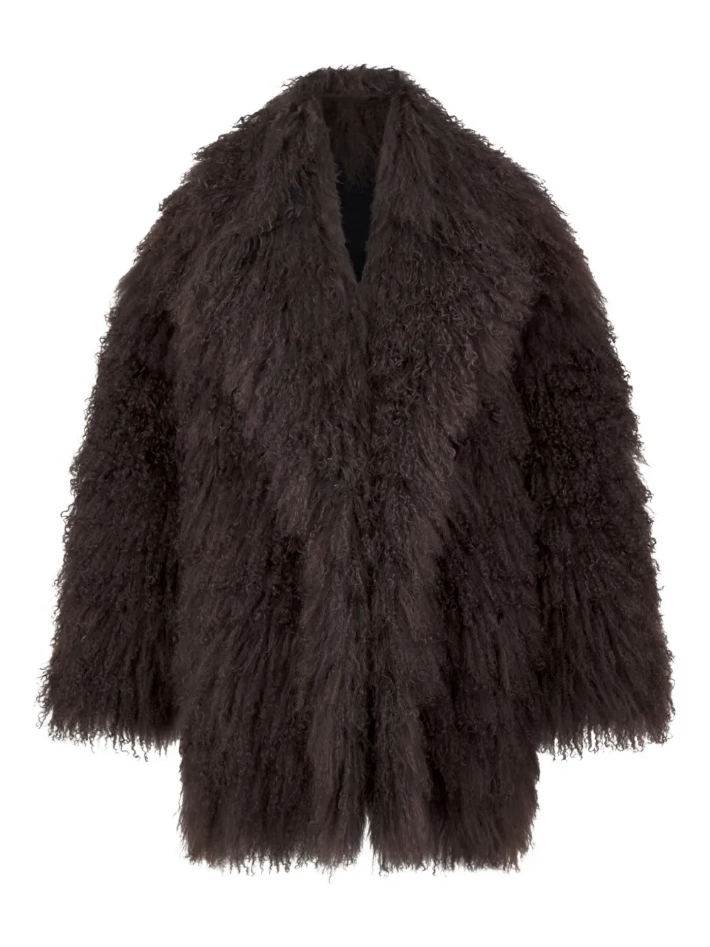 

Пальто из овчины Simonetta Ravizza, коричневый