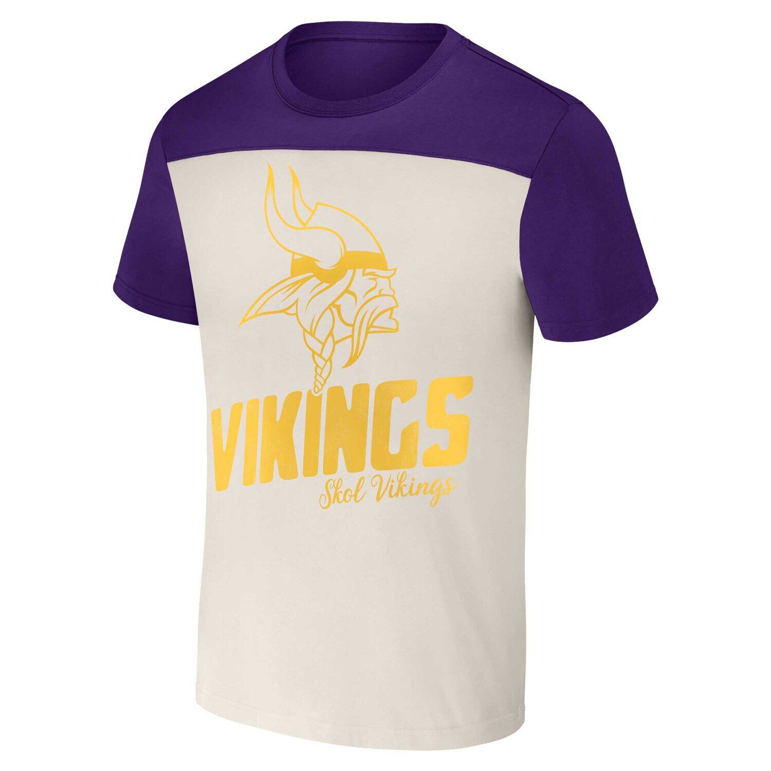 Мужская футболка NFL x Darius Rucker Collection от Fanatics Cream Minnesota Vikings с цветными блоками — фото 2