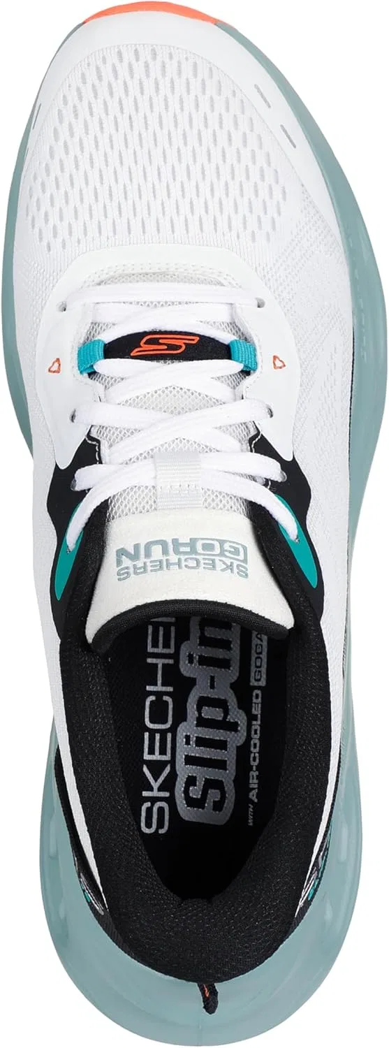 Кроссовки Skechers Men's Max Cushioning Glide Step Advert Hands Free Slip In Trainers, White Multi-Coloured — фото 3