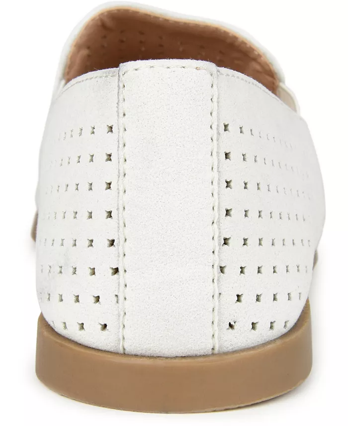 Женские перфорированные лоферы Lucie Slip On Journee Collection, белый — фото 4