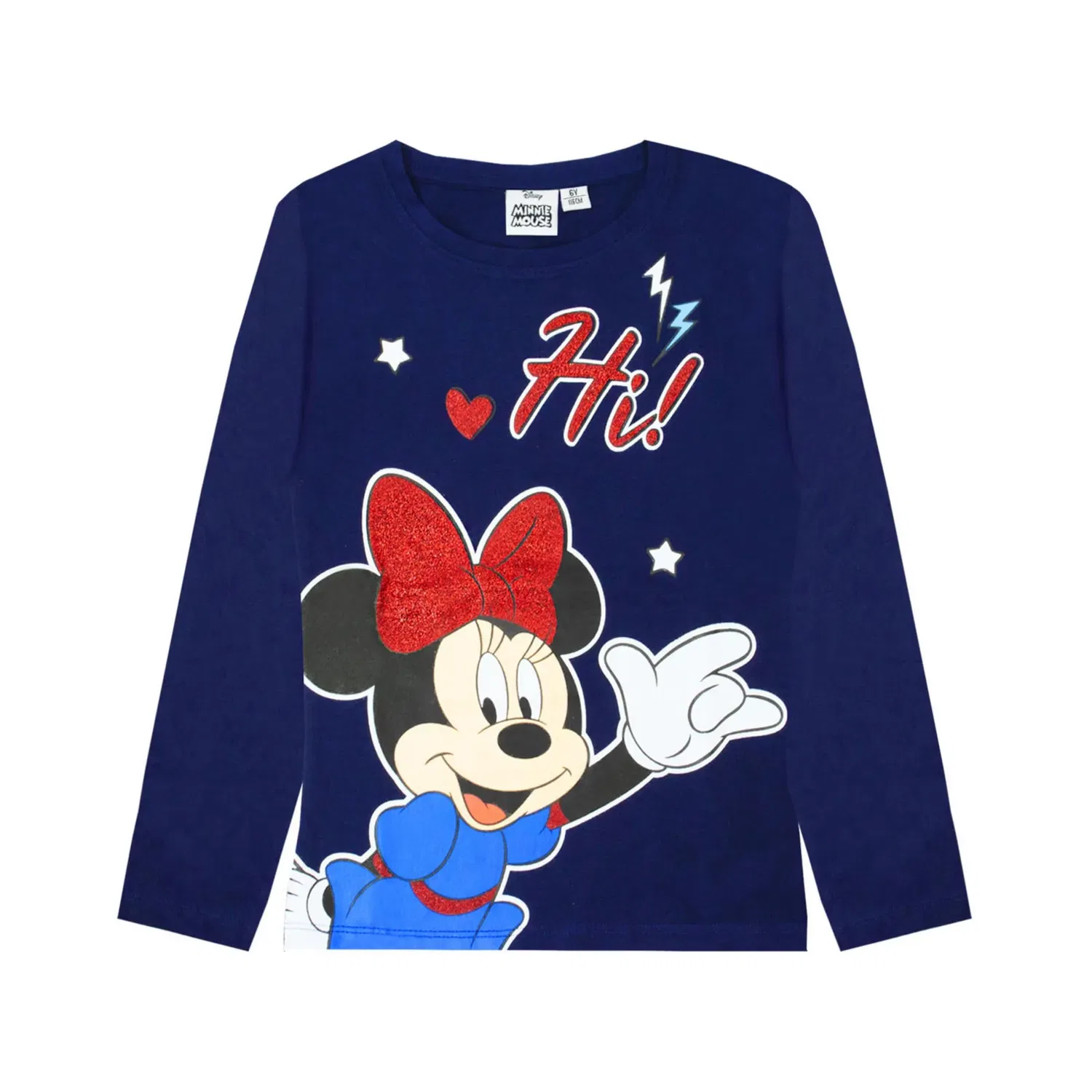 Футболка Minnie Mouse с глиттером Disney, синий — фото 3