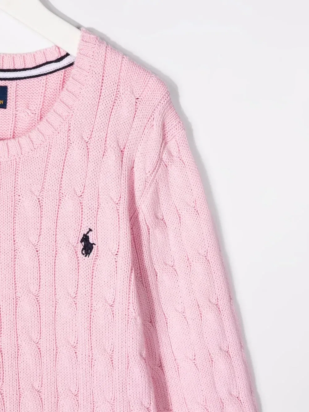 Джемпер с вышитым логотипом Polo Ralph Lauren Kids, розовый — фото 3